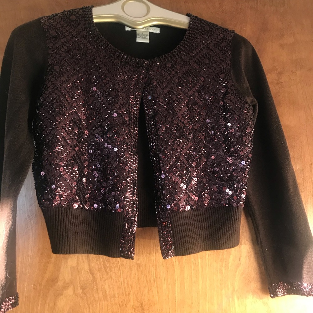 Gorgeous Susana Monaco sequin cardigan size L